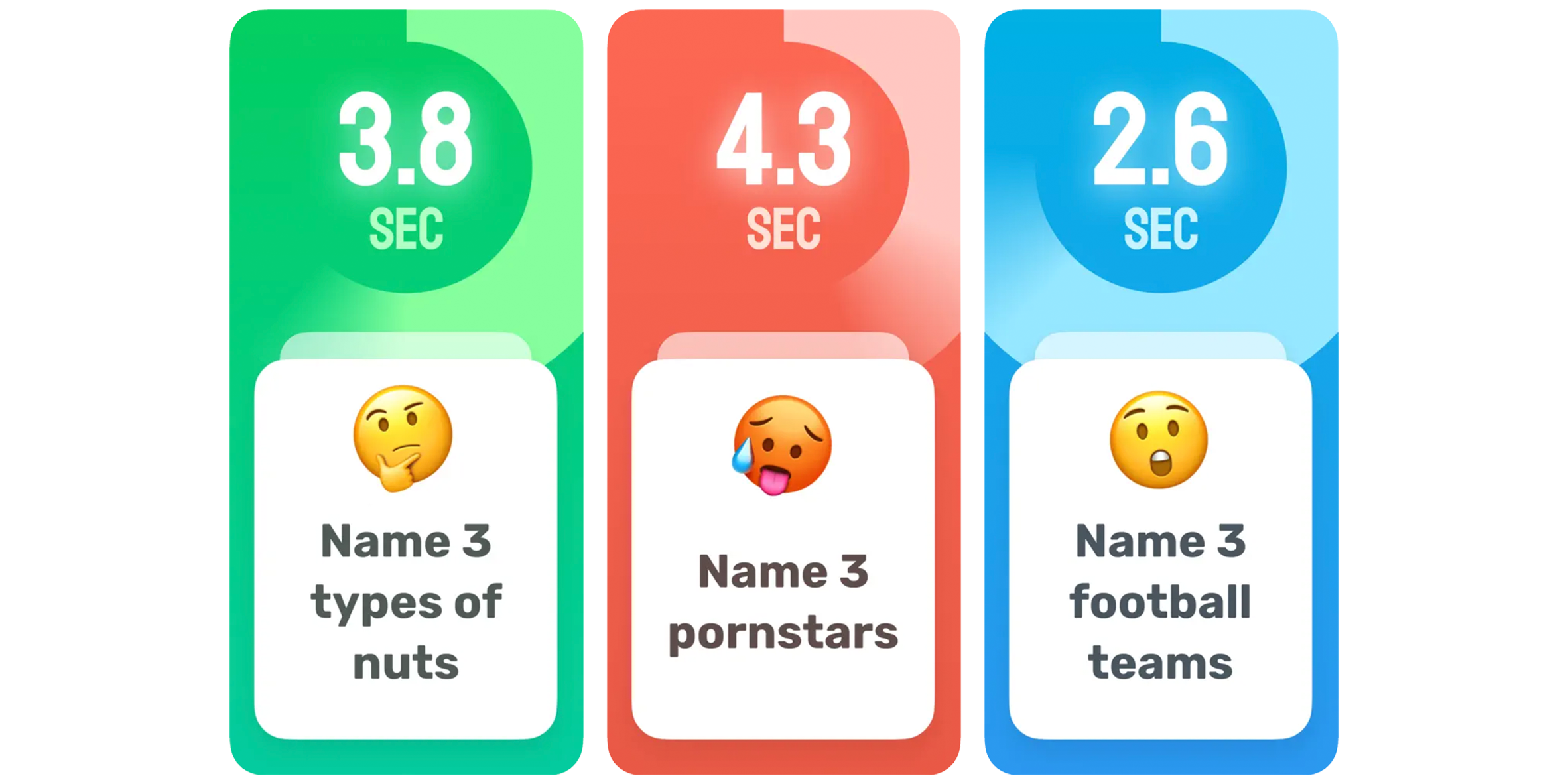 5 sec to name 3 things game (iOS) app listing thumbnail