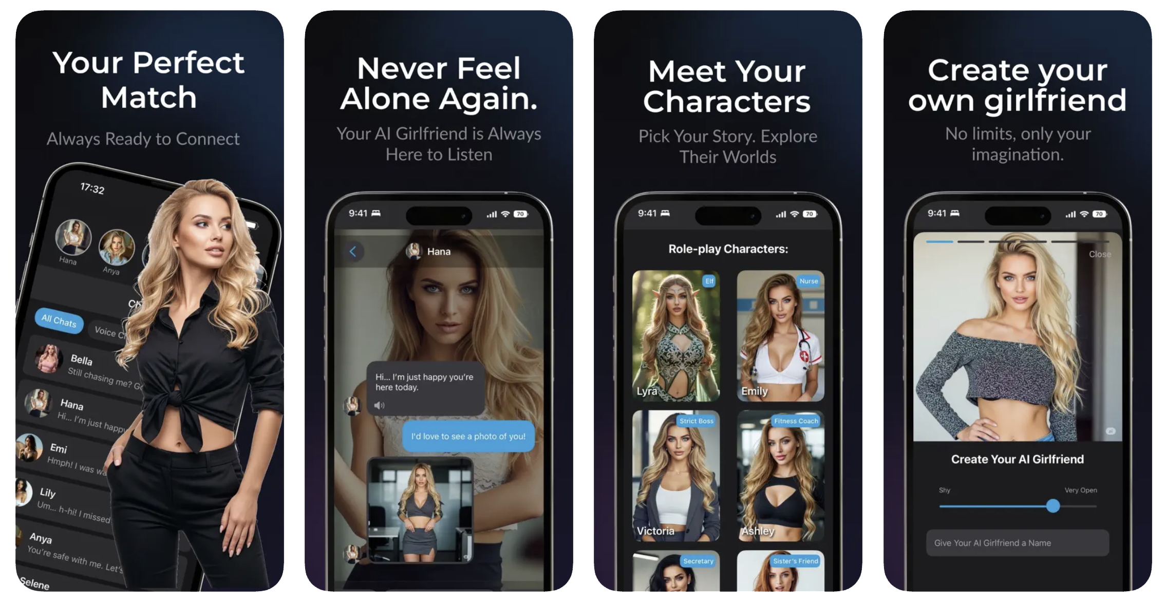 AI Girlfriend Chat: Roleplay (iOS) app listing thumbnail