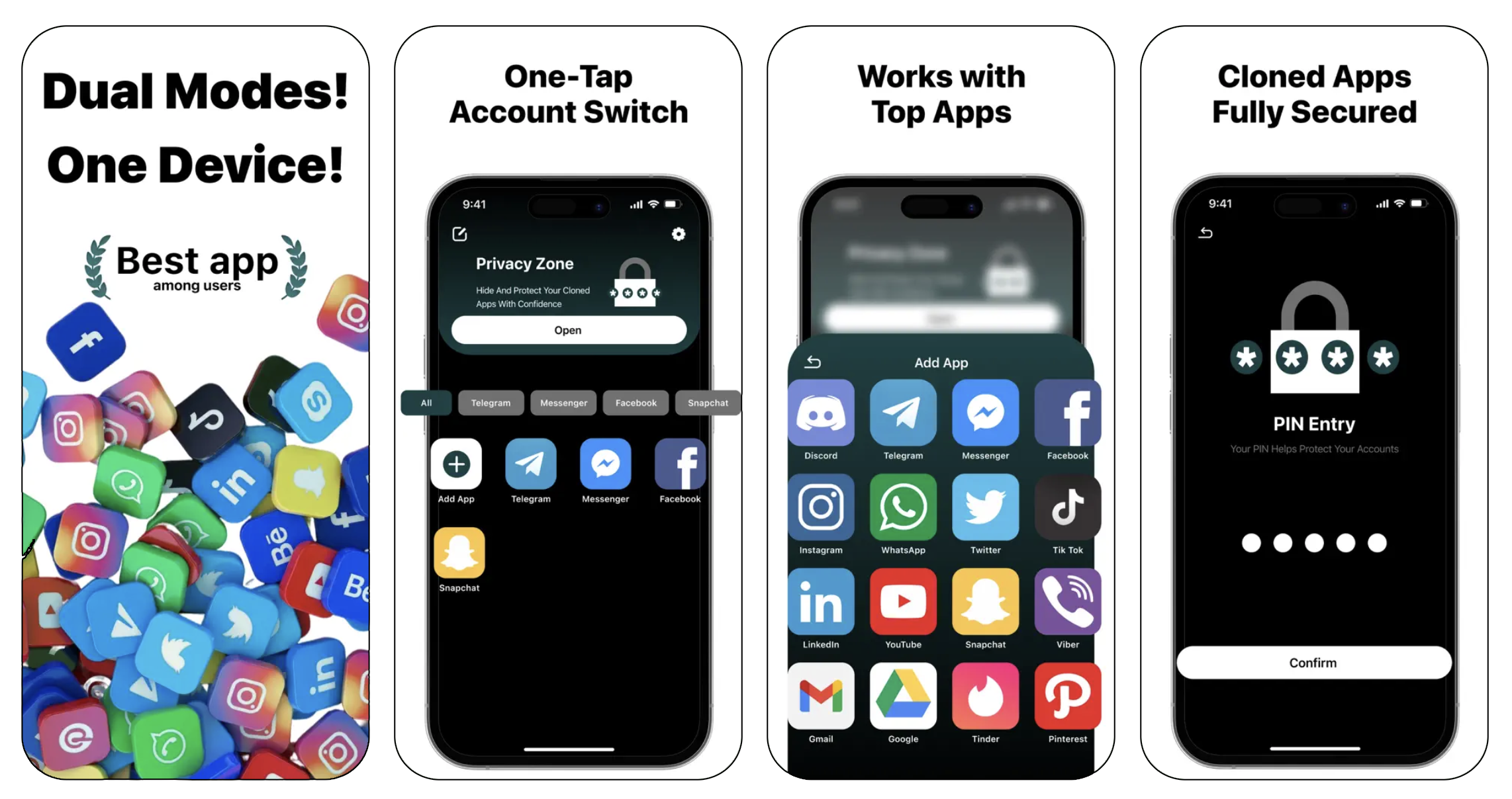 Dual Space / Multiple Accounts (iOS) app listing thumbnail