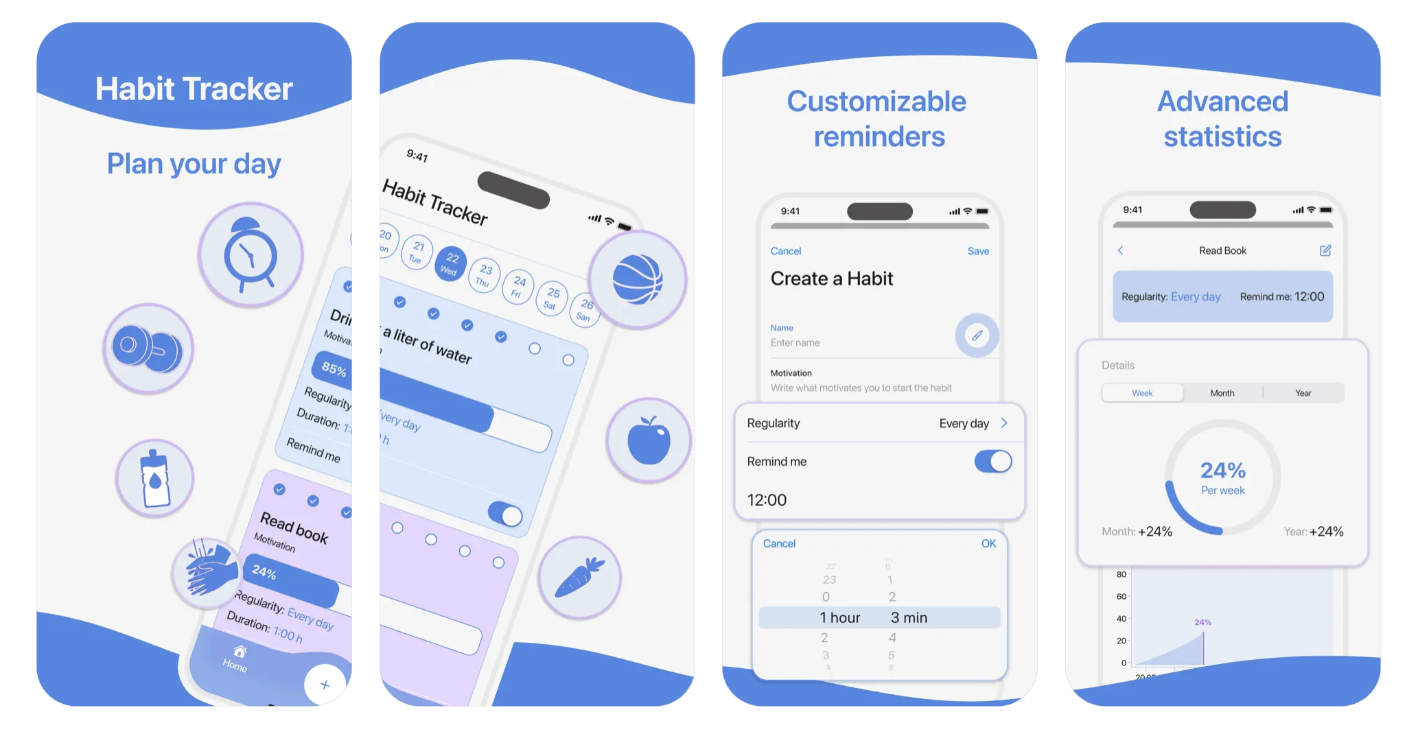 Habit Tracker & Daily Planner: a habit tracker and planner (iOS) app listing thumbnail
