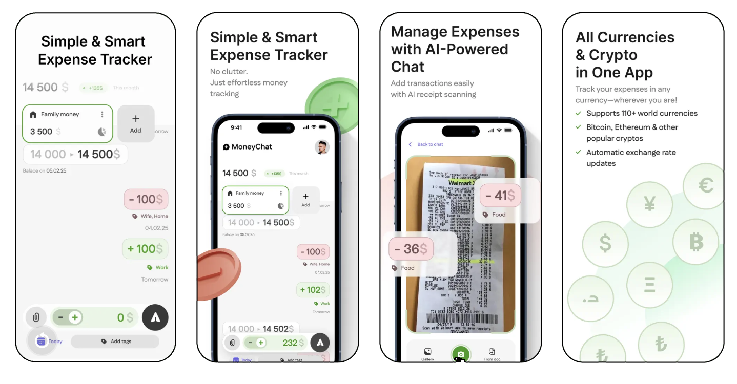 MoneyChat - budget tracker app: AI-Powered budget tracking app (iOS, Android) app listing thumbnail