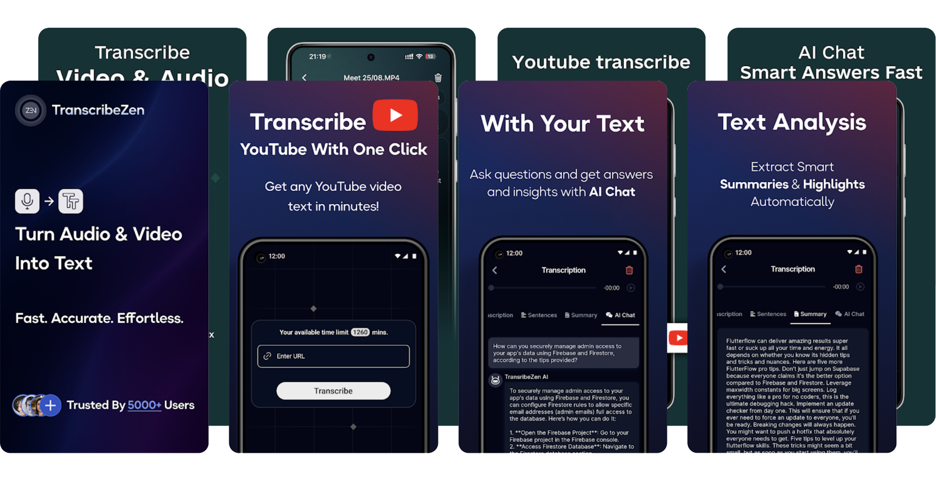 Transcribe Video & Audio Bundle (Android & iOS) app listing thumbnail