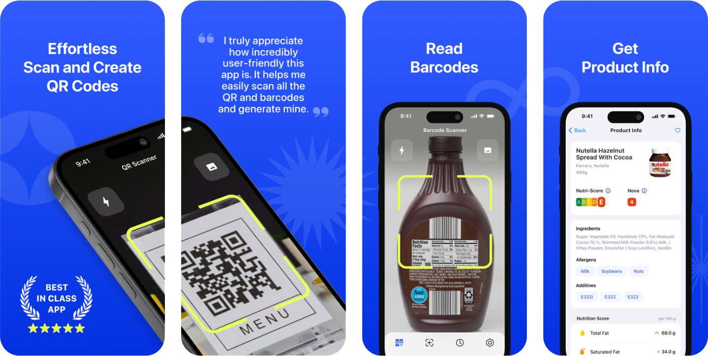 QR Code Reader • Barcode Scan (iOS) app listing thumbnail