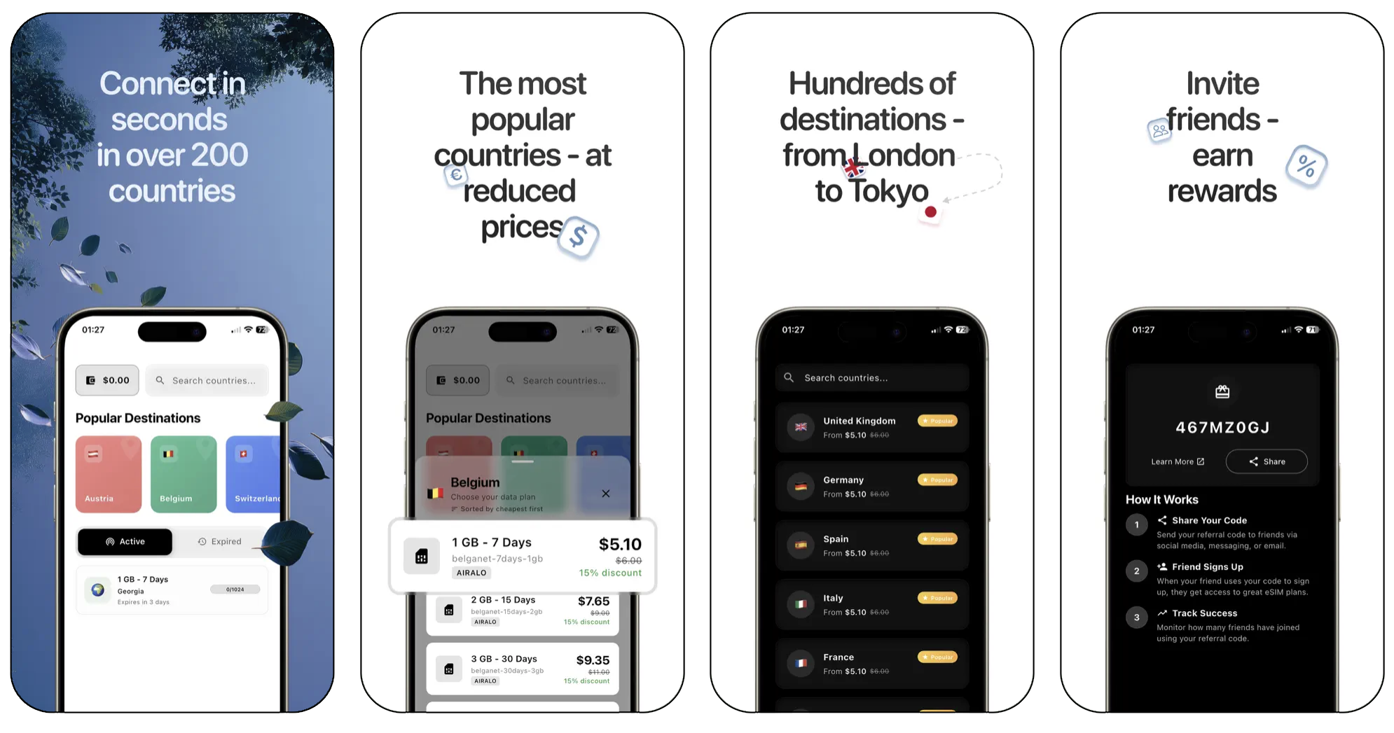 RoamJet: Travel Sim Card (iOS, Android) app listing thumbnail