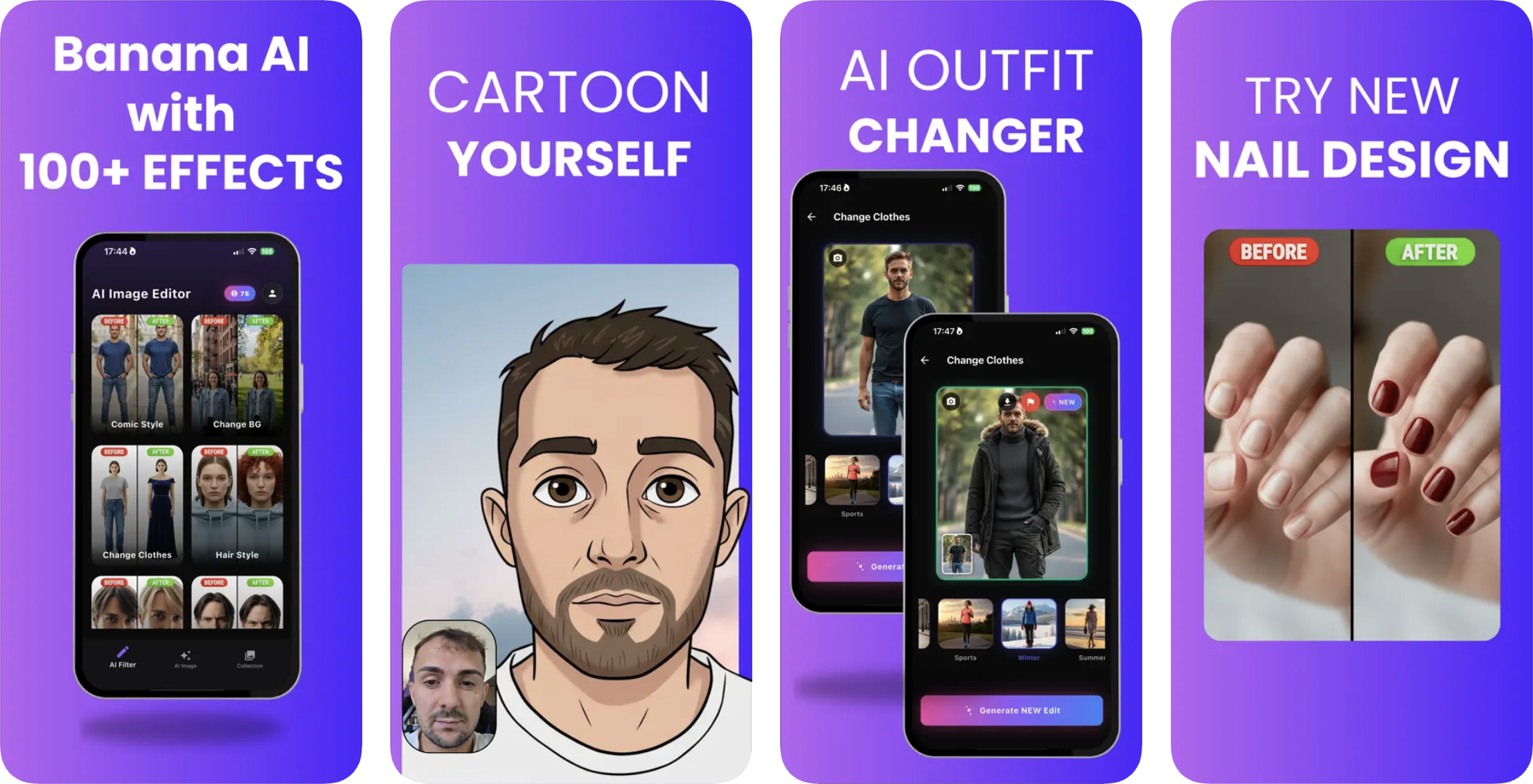 Banana AI (iOS, Android) app listing thumbnail