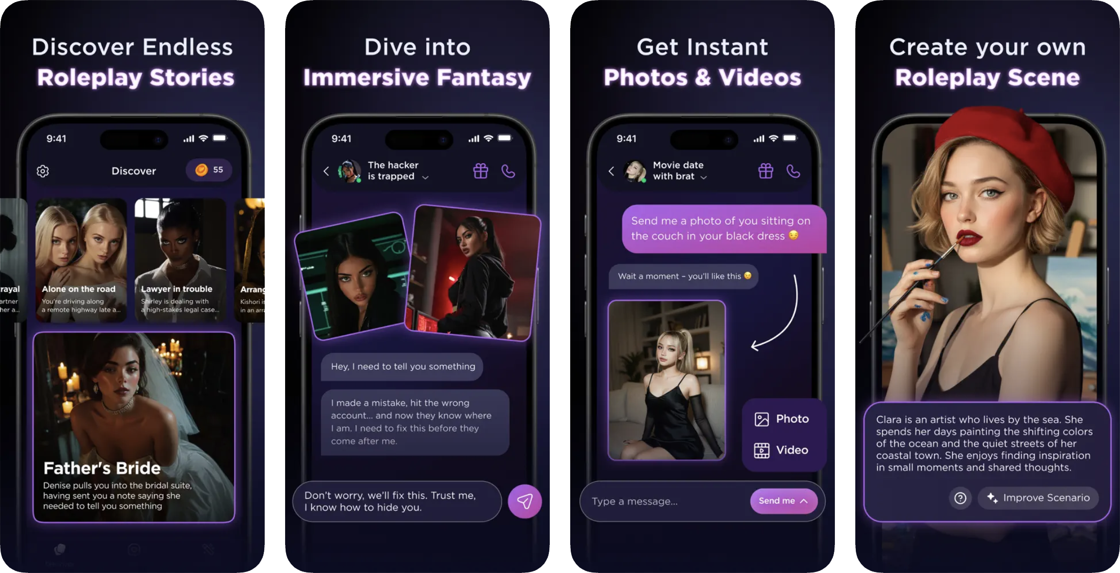 Lovevo: AI Roleplay Platform (iOS, Android) app listing thumbnail
