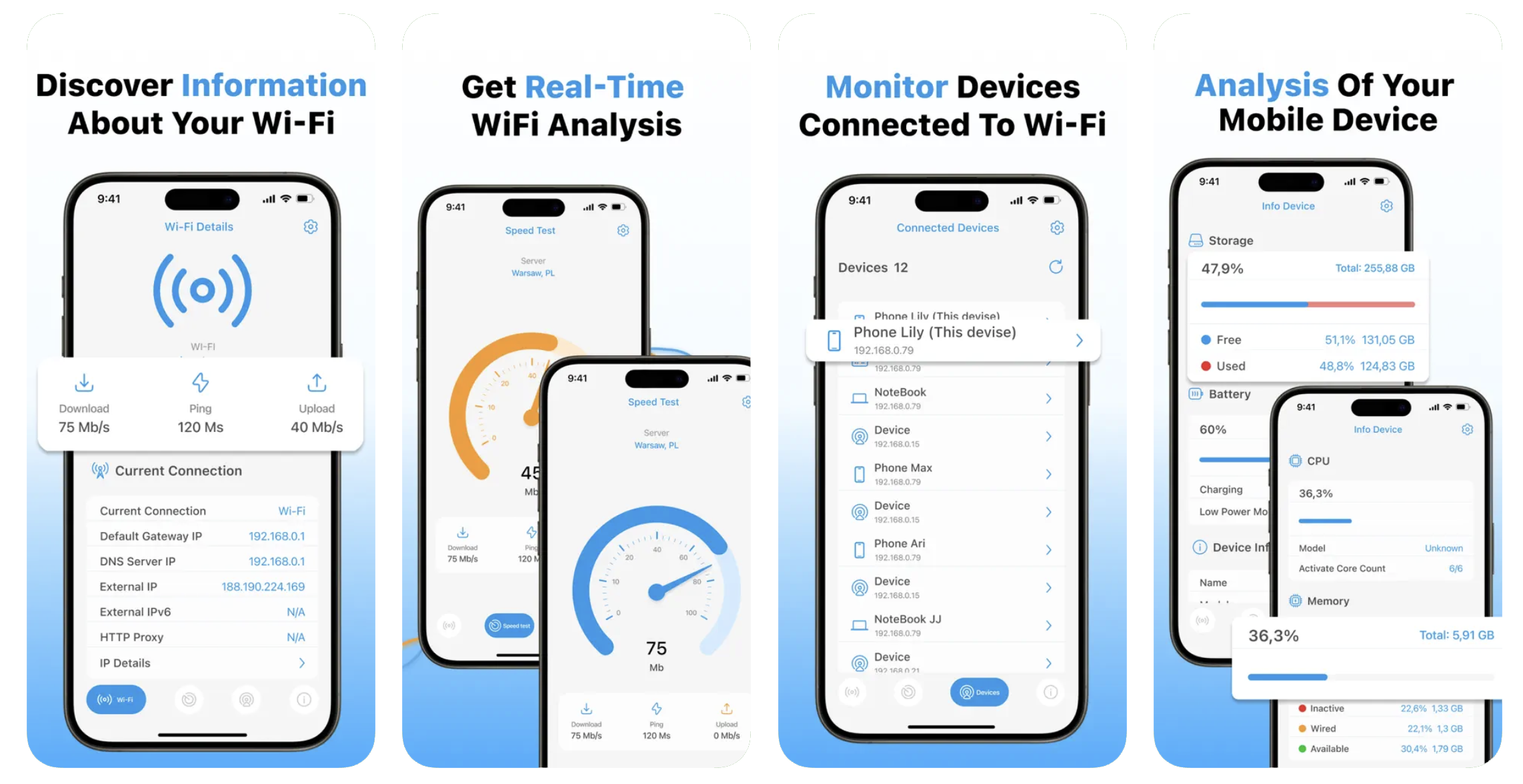 WiFi Analyzer: Network Master: a utility for analyzing Wi-Fi networks (iOS) app listing thumbnail