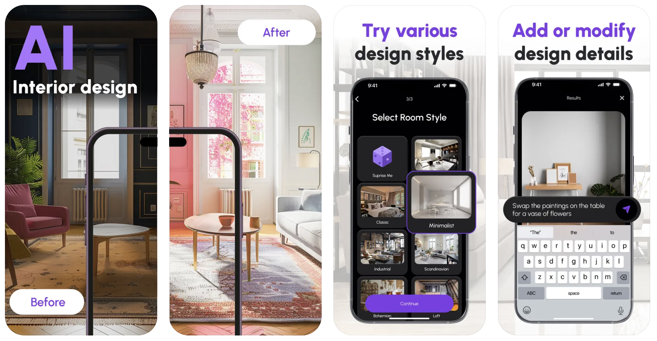 AI Home Design: Room Interior (iOS) app listing screenshot