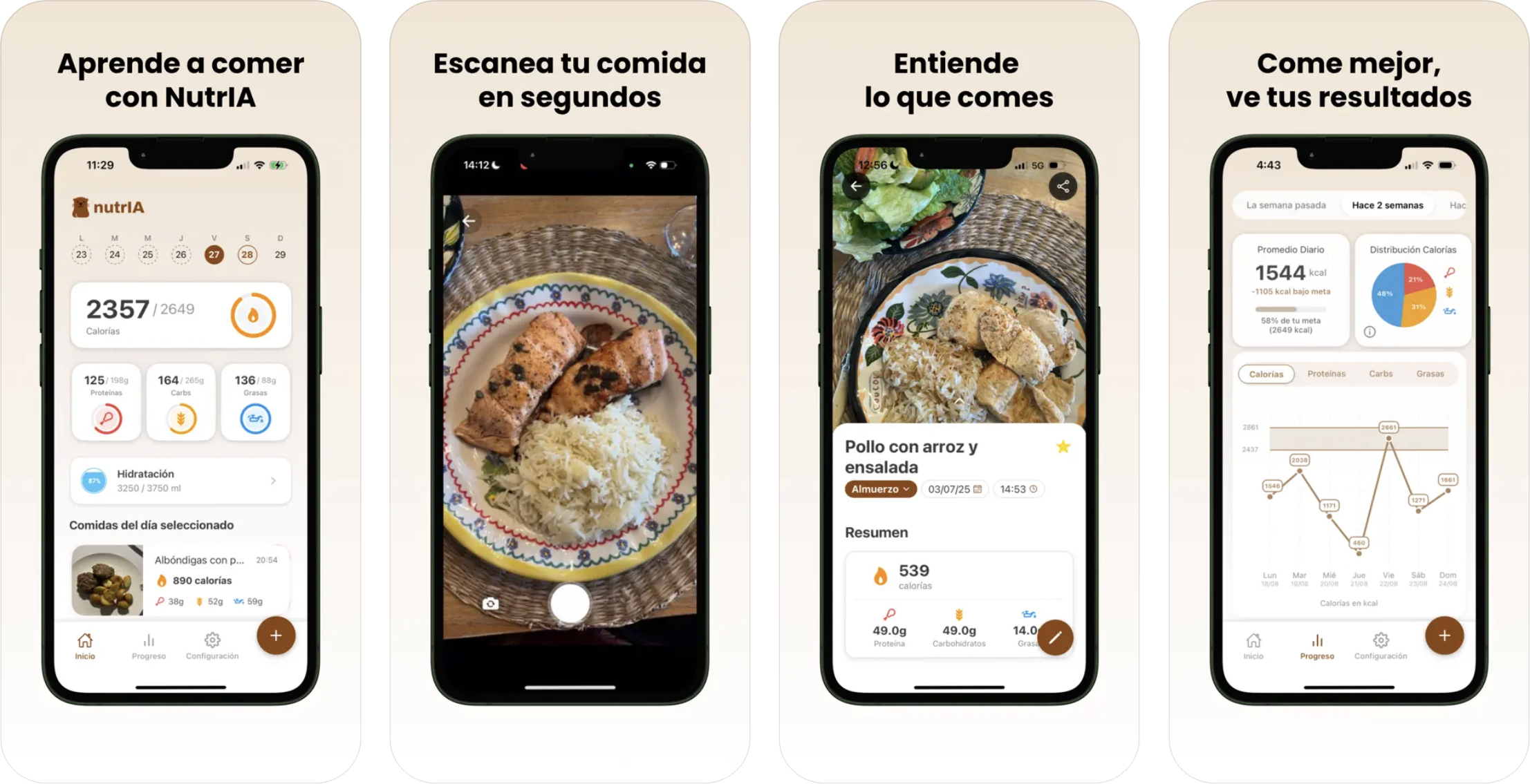 NutrIA - Come Mejor Cada Día (iOS & Android) app listing screenshot