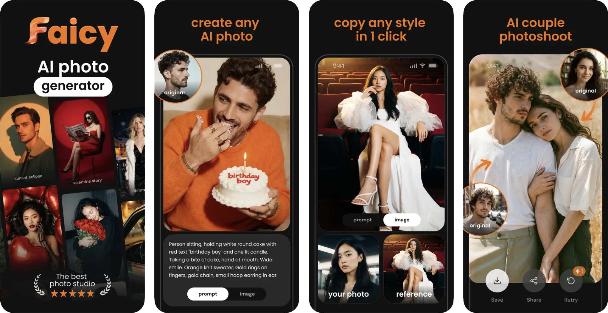 AI Photo Generator: Faicy (iOS) app listing screenshot
